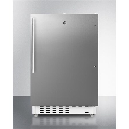 Summit Appliance Summit Appliance ALRF48SSHV 32 x 19.88 x 22.5 in. ADA Compliant Built-In Freestanding Refrigerator-Freezer; White Cabinet ALRF48SSHV